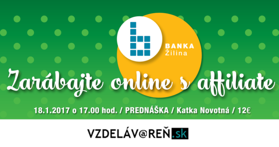 Zarábajte s affiliate - Vzdelávareň.sk
